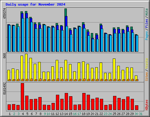 Daily usage for November 2024