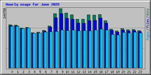 Hourly usage for June 2025