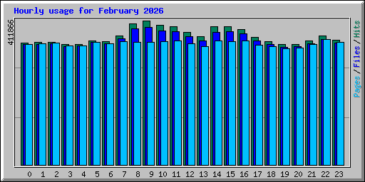 Hourly usage for February 2026